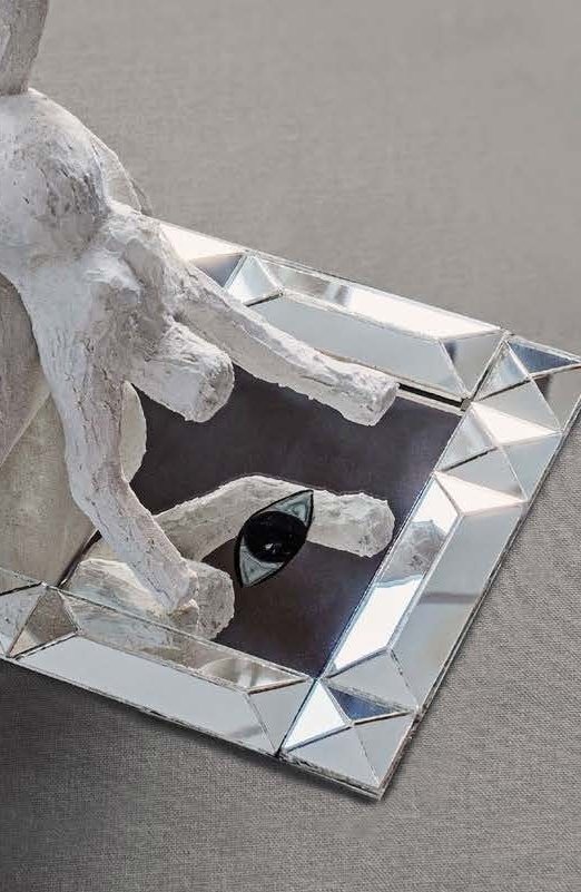 Cycle (2024), plaster figures on a mirrored base, view 2